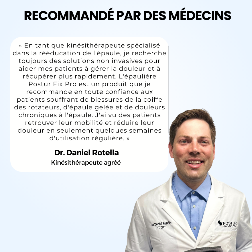 Épaulière Postur Fix Pro - Accélère la guérison des blessures à l'épaule